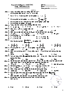 Đề thi tuyển sinh lớp 10 môn Toán - Đề 1