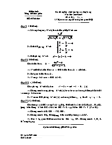 Đề thi tuyển sinh vào lớp 10 chuyên ngữ năm học 2004-2005 môn thi: Toán