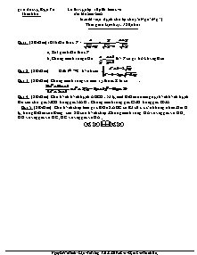 Đề thi vào lớp 10 PTTH Lam Sơn Thanh Hoá năm học 2001-2002 môn thi: Toán (dành cho lớp chuyên ngoại ngữ)