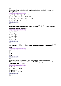 Đề trắc nghiệm Toán 9 - Không phân ban