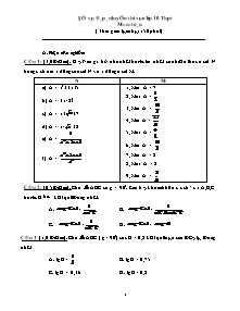 Đề và đáp án luyện thi vào lớp 10 THPT môn: Toán