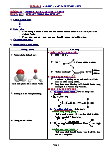 Giáo án Hóa học 11 - Chương 2 - Tiết 10: Andehit fomic (fomandehit)