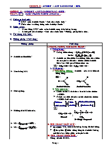 Giáo án Hóa học 11 - Chương 2 - Tiết 11: Dãy đồng đẳng Ankanal