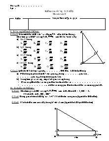 Kiểm tra chương I (1 tiết) môn Hình 9