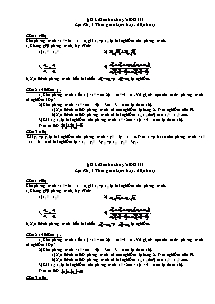 Kiểm tra Chuyên đề 3 (60 phút) thi THPT môn Toán