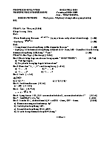 Kiểm tra học kì I năm học: 2008- 2009 môn : toán khối 6. thời gian : 90 phút ( không kể thời gian phát đề)