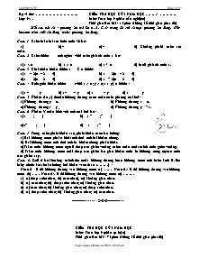 Kiểm tra học kỳ I Toán lớp 9, thời gian làm bài 15 phút