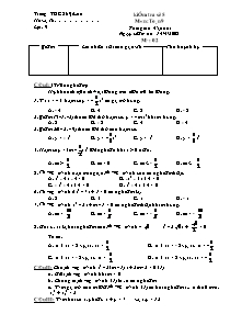 Kiểm tra số 5 môn: Toán 9