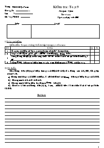 Kiểm tra: Toán 9 - Trường THCS Hải Nam