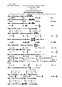 Tổng hợp Đề thi tuyển sinh vào lớp 10 THPT Môn toán
