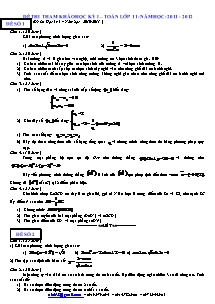 10 Đề thi tham khảo học kỳ I – Toán lớp 11
