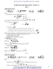 20 đề ôn tập học kì II Toán 11