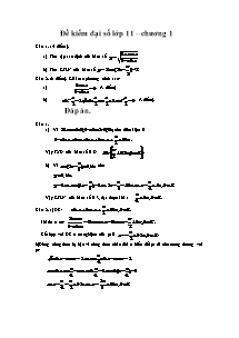 5 Đề kiểm đại số lớp 11 – chương 1