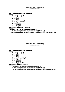 Bài giảng môn toán lớp 10 - Đề kiểm tra 1 tiết (đề 1)