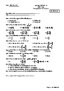 Bài giảng môn toán lớp 10 - Đề thi chương 02 môn toán thời gian làm bài: 45 phút