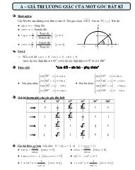 Bài giảng môn toán lớp 10 - Giá trị lượng giác của một góc bất kì