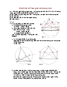 Bài giảng môn toán lớp 10 - Giải 2 bài Tam giác và đường tròn 2