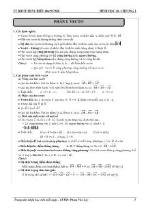 Bài giảng môn toán lớp 10 - Phần I: Vectơ