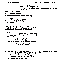 Bài giảng môn toán lớp 10 - Tiết 9: Phương pháp hệ trục toạ độ