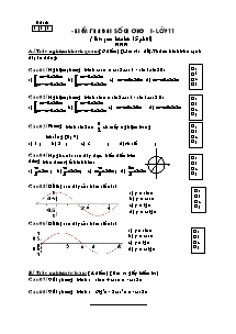 Bài giảng môn toán lớp 11 - Đề 1 Kiểm tra đại số chương I (thời gian làm bài 45 phút)