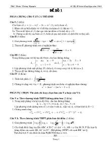 Bài giảng môn toán lớp 12 - 48 bộ đề toán tổng hợp năm 2008
