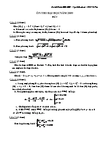 Bài giảng môn toán lớp 12 - Đề 5 Ôn thi đại học năm 2009