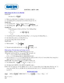 Bài giảng môn toán lớp 12 - Đề dự bị 1 – khối b – 2006