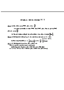 Bài giảng môn toán lớp 12 - Đề kiểm tra 1 tiết
