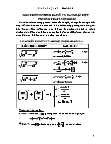 Bài giảng môn toán lớp 12 - Giải phương trình đại số có dạng đặc biệt phương pháp lượng giác