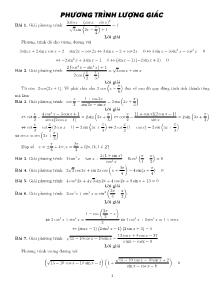 Bài giảng môn toán lớp 12 - Phương trình lượng giác
