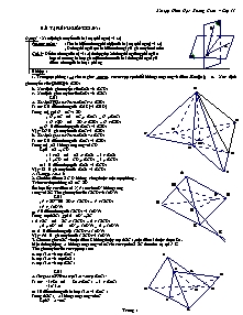 Bài tập Hình không gian 11 chương 2