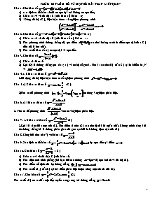 Bài tập Khảo sát hàm số và một số bài toán liên quan
