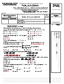 Bài thi học kỳ 1 – môn toán khối 10 chương trình chuẩn năm học 2006 – 2007 (thời gian: 90 phút)