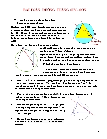 Bài toán đường thăng Sim - Sơn