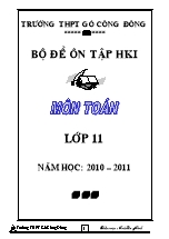 Bộ đề ôn tập học kì I môn Toán lớp 11