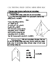Các phương pháp chứng minh hình học
