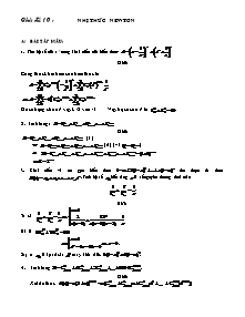 Chủ đề 10: Nhị thức Newtơn
