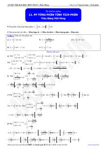 Chuyên đề luyện thi đại học môn toán - Phương pháp từng phần tính tích phân