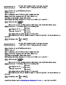 Đề 1 Kỳ thi tốt nghiệp thpt năm học 2007-2008 môn thi : toán ( thời gian làm bài 150 phút )