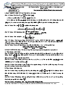 Đề 11 tham khảo thi đại học khối a năm học 2013 môn: toán thời gian làm bài: 120 phút ( không kể thời gian giao đề)