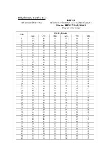 Đề 13 thi tuyển sinh cao đẳng năm 2013 môn: tiếng nga; khối d thời gian làm bài: 90 phút, không kể thời gian phát đề