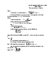 Đề 2 thi học sinh giỏi lớp 12 thpt môn : toán thời gian làm bài: 180 phút