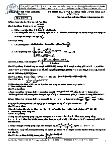 Đề 6 tham khảo thi đại học khối a năm học 2013 môn: toán thời gian làm bài: 120 phút ( không kể thời gian giao đề)