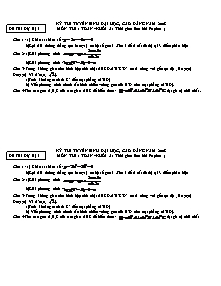 Đề 7 Kỳ thi tuyển sinh đại học, cao đẳng năm 2008 môn thi : toán –khối a ( thời gian làm bài 90 phút )