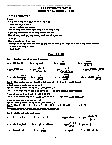 Đề cương ôn tập lớp 10 học kỳ I năm học 2013 – 2014