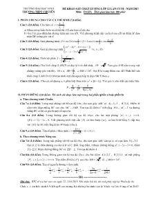 Đề khảo sát chất lượng lớp 12 lần cuối - Năm 2013 môn: toán; thời gian làm bài: 180 phút