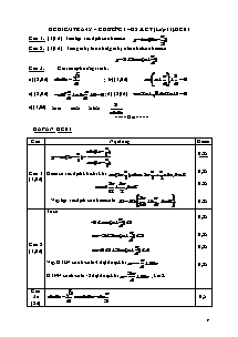 Đề kiểm tra 45’ - Chương 1 – Đại số & giải tích (lớp 11)