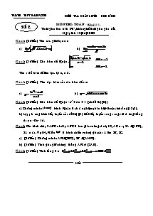 Đề kiểm tra chất lượng học kì II môn thi: Toán - Khối 11 - Đề B
