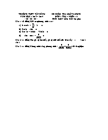 Đề kiểm tra chất lượng năm học môn: Tóan – khối : 11