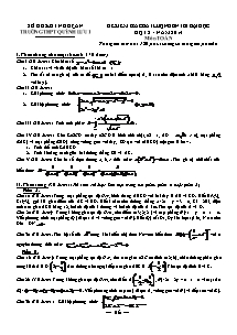 Đề kiểm tra chất lượng ôn thi đại học đợt 2 - Môn Toán